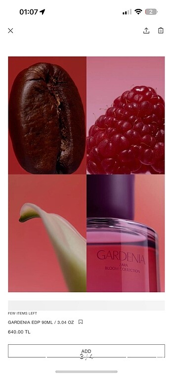 Beden Orijinal zara gardenia parfüm