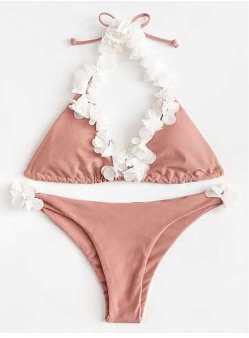 Çiçekli bikini takımı