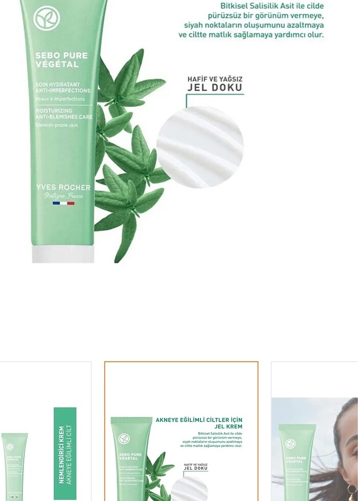 Yves rocher ürünleri tonik ve krem - Görsel 2