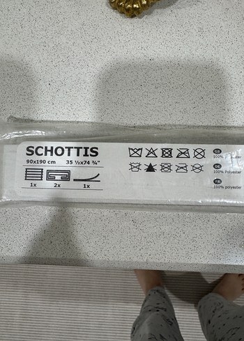 Schottis 90x190 Cm Beyaz Kagit Perde