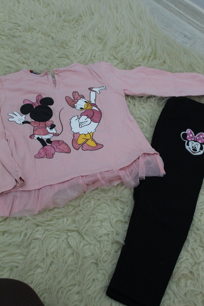 Pembe Uzun Kollu Kız Bebek Takım - Görsel 2