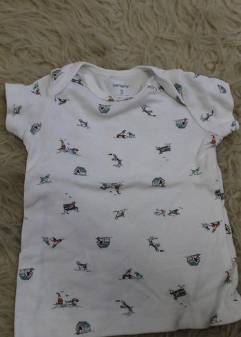 Beyaz Baskılı Erkek Bebek Kısa Kollu Body - Görsel 2