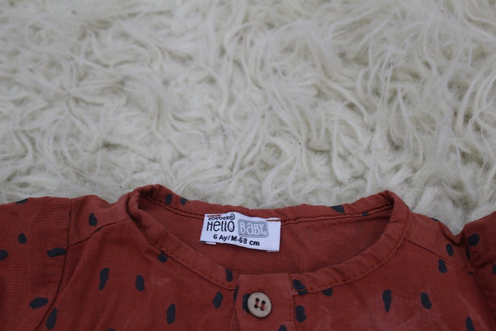 Kahverengi Erkek Bebek Kısa Kollu Tulum - Görsel 2