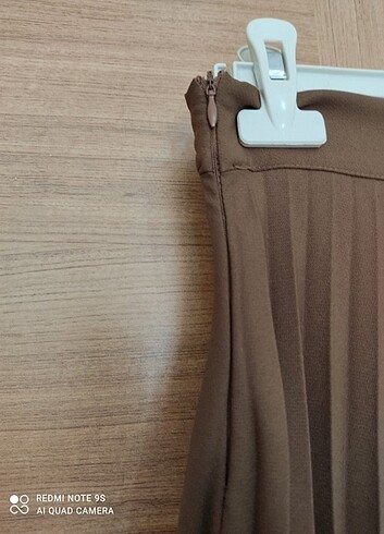 xl Beden kahverengi Renk Pliseli etek