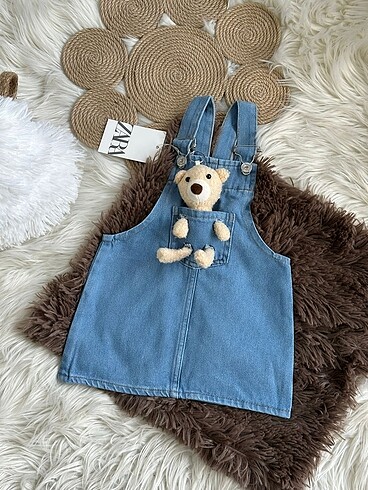 Zara Zara kids teddy ayıcıklı kot elbise jile