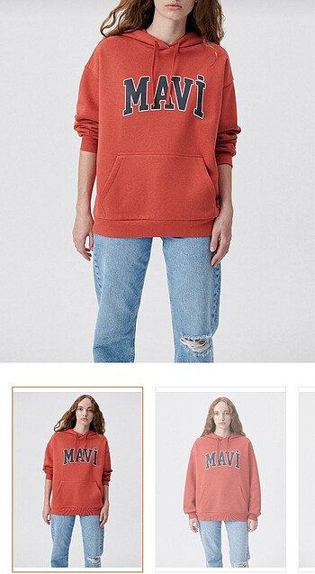 Mavi Kırmızı Sweatshirt