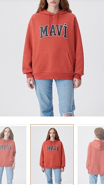Mavi Jeans Mavi Kırmızı Sweatshirt