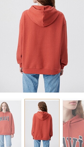 s Beden Mavi Kırmızı Sweatshirt