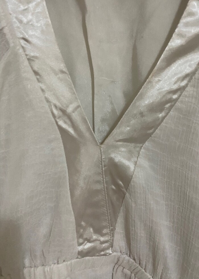 38 beden ekru renk yazlık elbise - Görsel 4