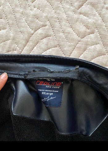 Siyah Deri Biker Ceket, Fermuarlı, - Görsel 4