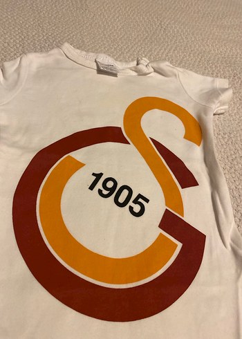 Beyaz GS Baskılı Pamuklu Bebek Body - Görsel 2