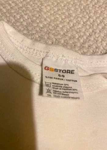 Beyaz GS Baskılı Pamuklu Bebek Body - Görsel 3