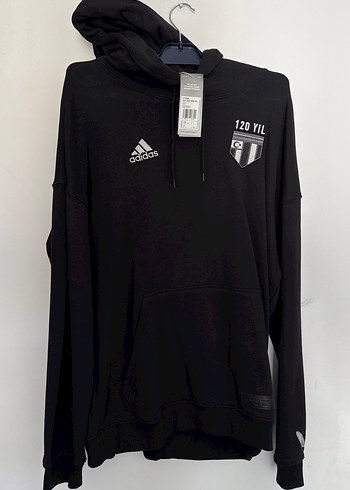 Adidas Siyah Kapüşonlu Spor Sweatshirt