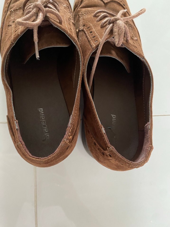 Kahverengi Süet Kadın Oxford Ayakkabı - Görsel 4