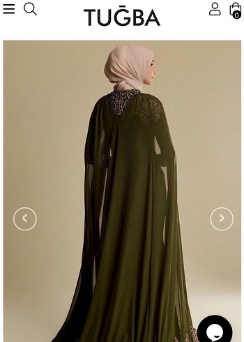 Tuğba haki tesettür abiye pelerinli Gold işlemeli - Görsel 3