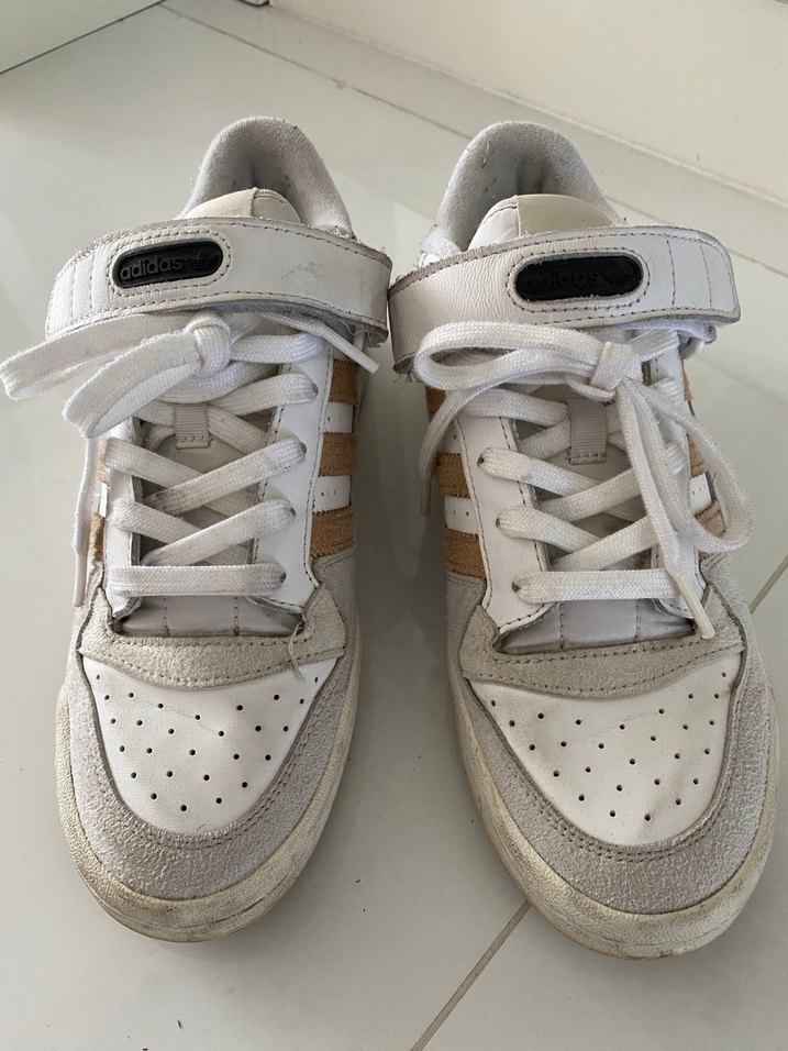 Adidas kadın beyaz sneaker - Görsel 5