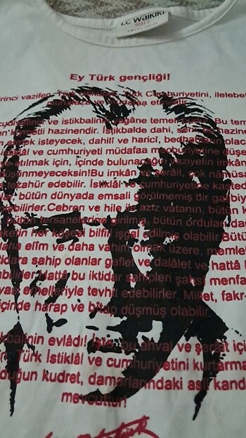 LC Waikiki Kiz cocuk Atatürk baskılı tisort 7 8 yaş