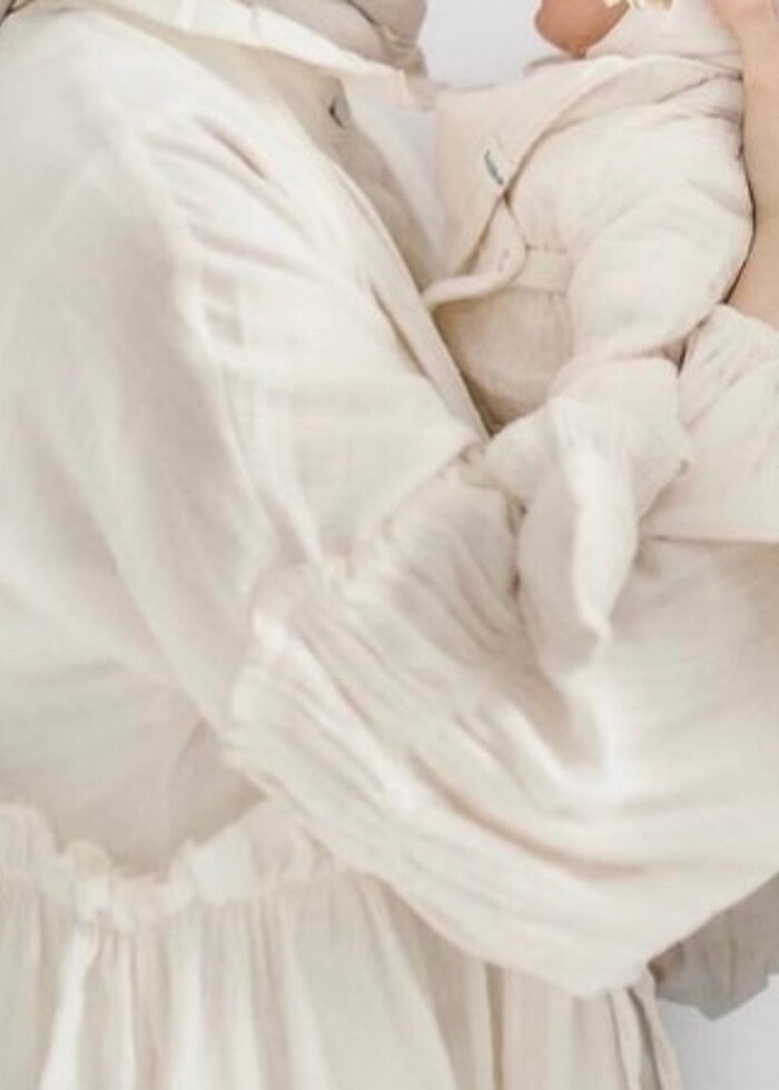 Müslin ikili elbise - Görsel 4