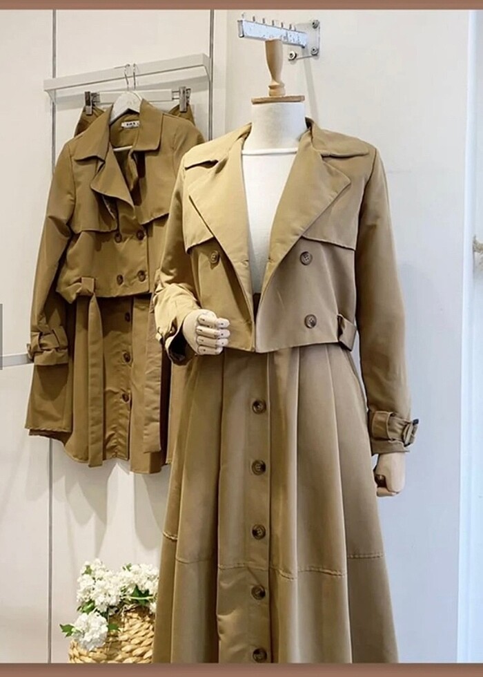 İkili trenç takım - Görsel 3