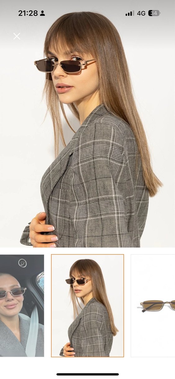 Gri Çerçeveli Kadın Güneş Gözlüğü - Görsel 2