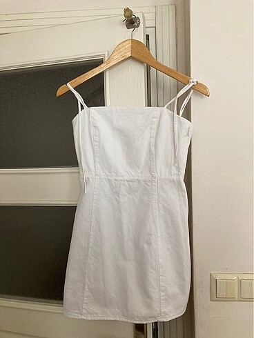 Zara beyaz mini elbise