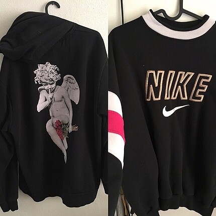 Siyah oversize sweatshirt