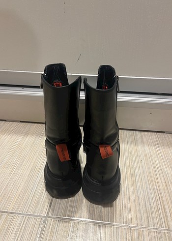 Harley davidson Siyah Platform Topuklu Kadın Bot - Görsel 3