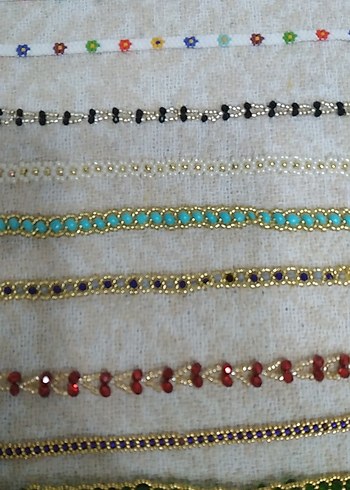 Renkli İşlemeli Boncuklu Bohem Bileklikler - Görsel 7