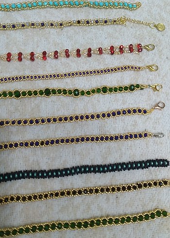 Renkli İşlemeli Boncuklu Bohem Bileklikler - Görsel 4