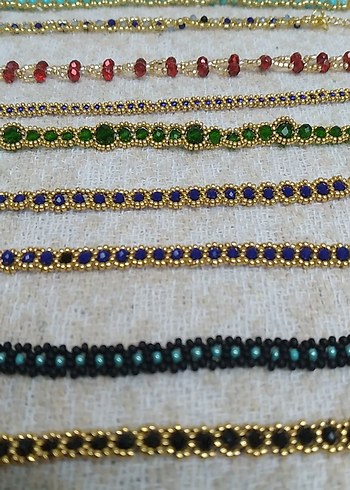 Renkli İşlemeli Boncuklu Bohem Bileklikler - Görsel 15