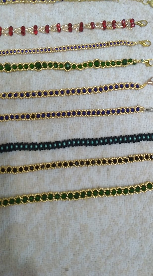 Renkli İşlemeli Boncuklu Bohem Bileklikler - Görsel 5