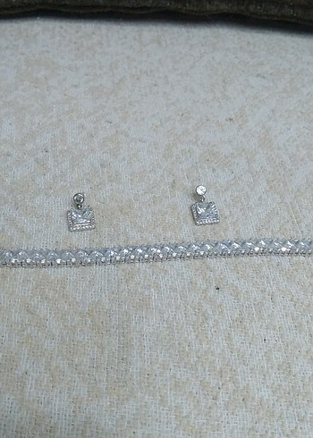 Gri Zincir Detaylı Kadın Bileklik - Görsel 7