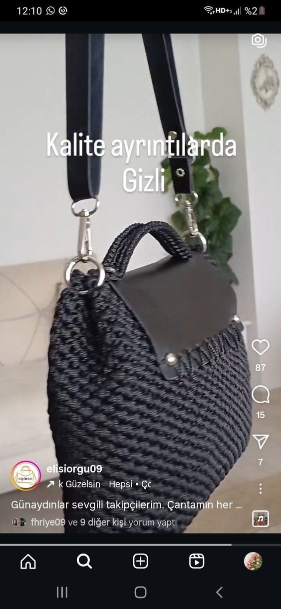 Bej Deri Bohem Kadın Çapraz Çanta - Görsel 5