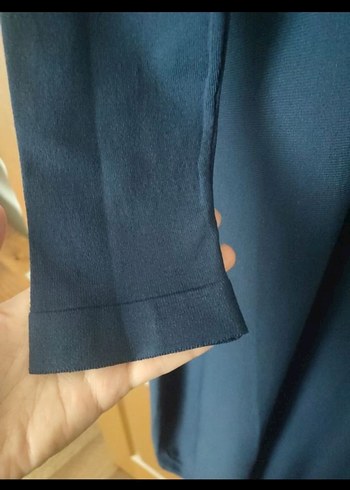 Nuss 1 beden, Düğmeli Lacivert Uzun Kadın Elbise - Görsel 4