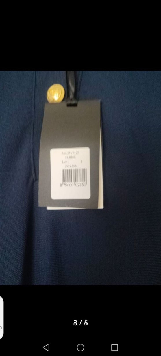 Nuss 1 beden, Düğmeli Lacivert Uzun Kadın Elbise - Görsel 2