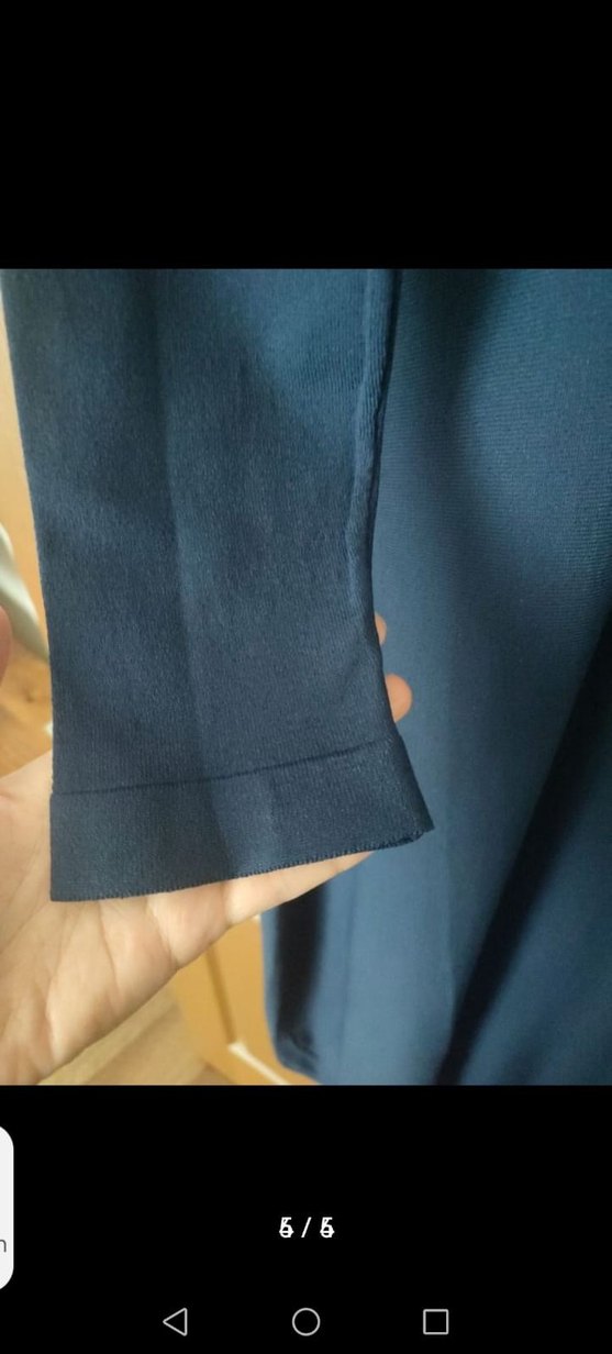 Nuss 1 beden, Düğmeli Lacivert Uzun Kadın Elbise - Görsel 4