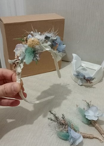 Erkek bebek için lohusa taç ve süs - Görsel 2