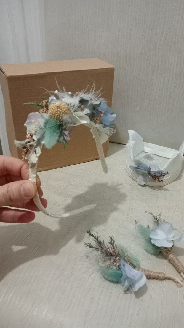 Erkek bebek için lohusa taç ve süs - Görsel 2