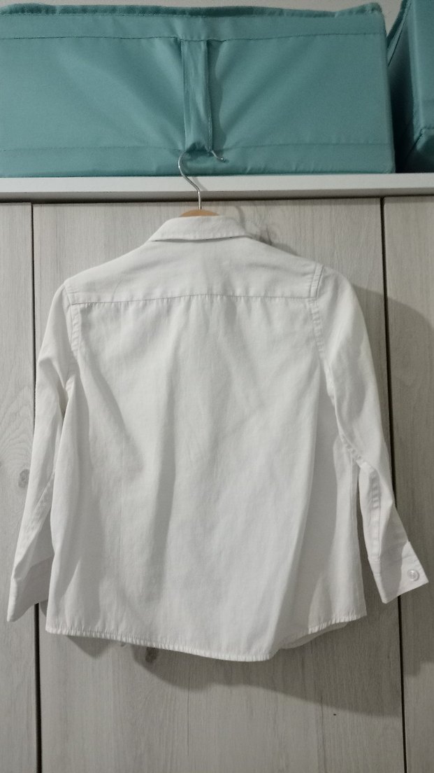 Koton 3-4 yaş, Beyaz Pamuklu Erkek Çocuk Uzun Kollu Gömlek - Görsel 4