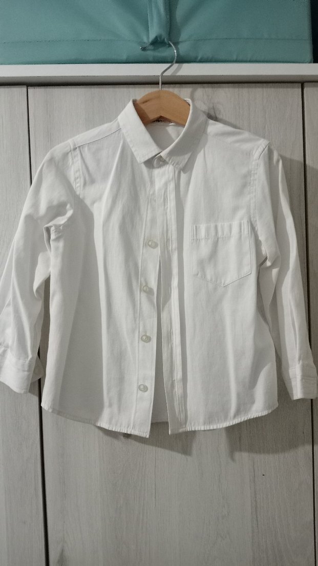 Koton 3-4 yaş, Beyaz Pamuklu Erkek Çocuk Uzun Kollu Gömlek - Görsel 3