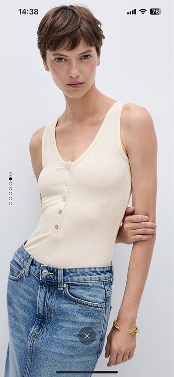 Mango v yaka düğmeli body