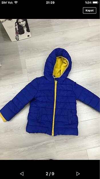 3,4 yaş mont