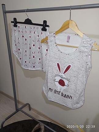 2?li şortlu pijama takımı