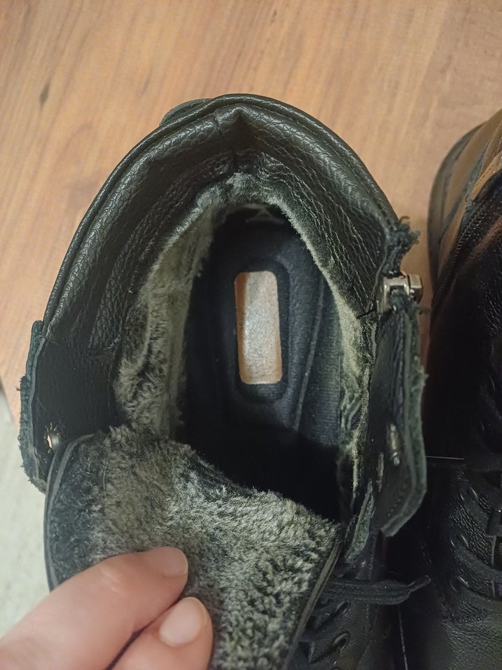 Siyah Deri Bağcıklı Erkek Bot - Görsel 5