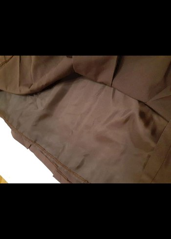 Kahverengi Kemerli Midi Kadın Etek - Görsel 3