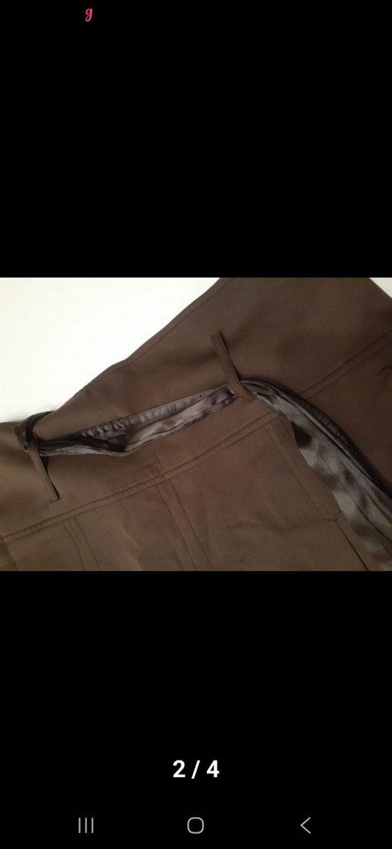 Kahverengi Kemerli Midi Kadın Etek - Görsel 2