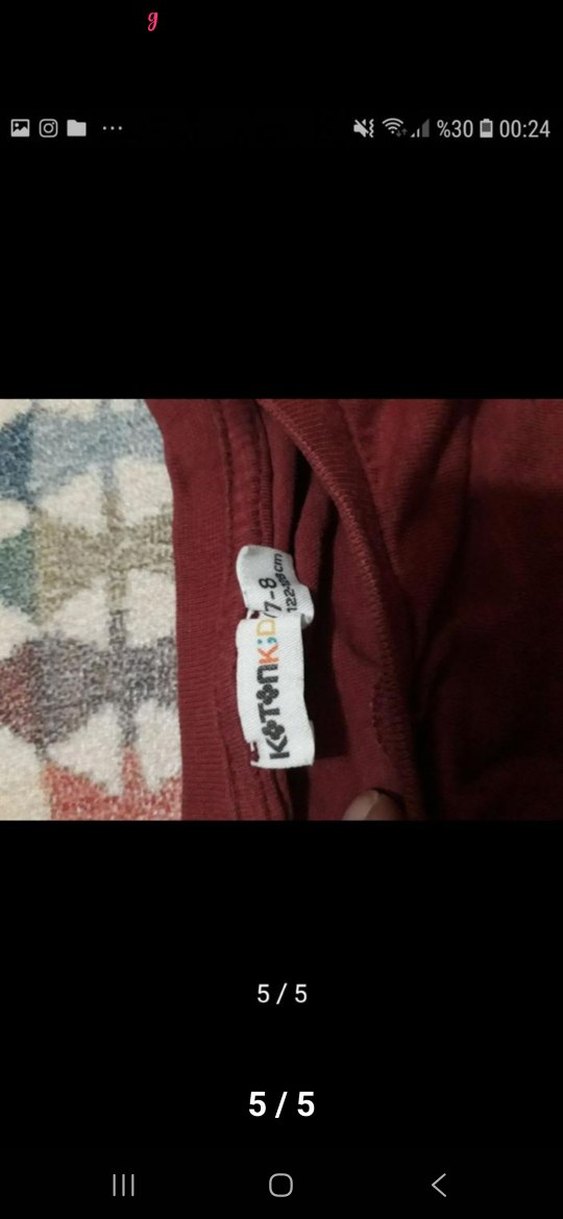 Bordo Baskılı Erkek Çocuk Uzun Kollu Tişört - Görsel 5