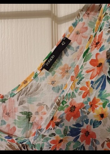 Bohem Çok Renkli Uzun Kolsuz Elbise - Görsel 3