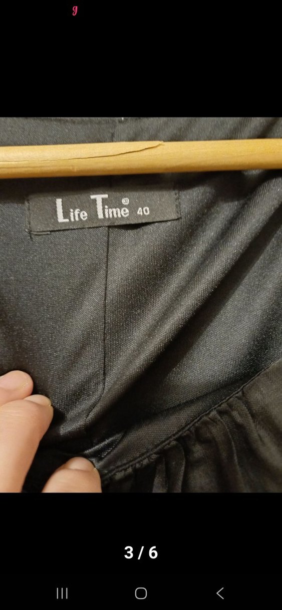 Uzun Siyah Desenli Bohem Elbise - Görsel 4