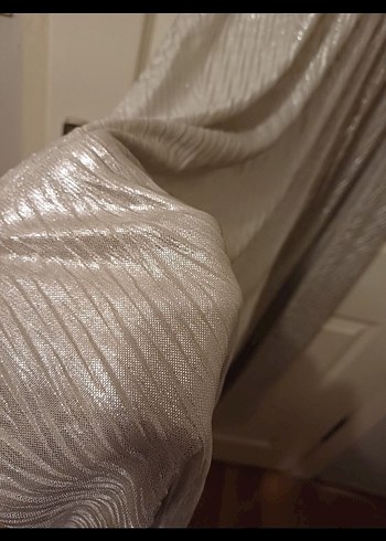 V Yaka Pileli Uzun Bohem Elbise - Görsel 4